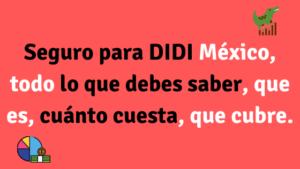 Seguro para DIDI México todo lo que debes saber, que es, cuánto cuesta