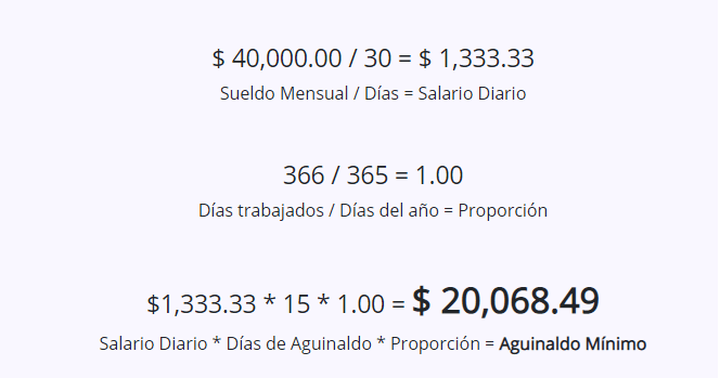 CALCULO AGUINALDO