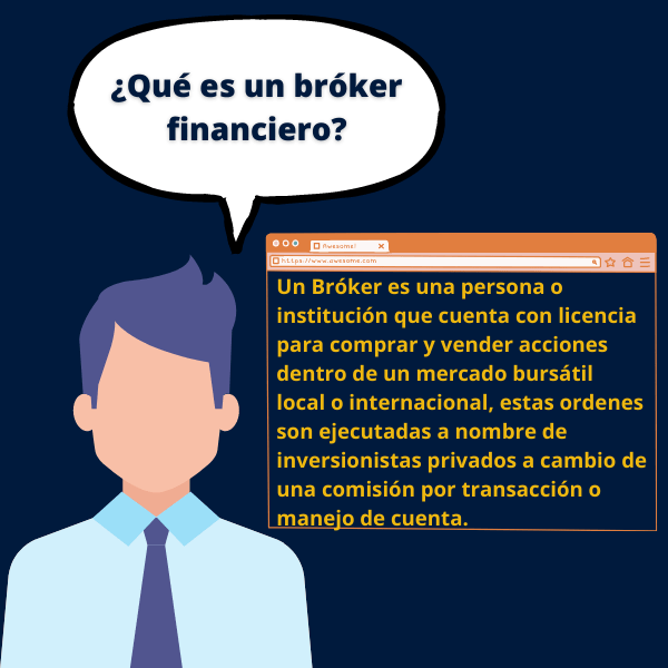 En esta imagen explicamos que es un  bróker financiero