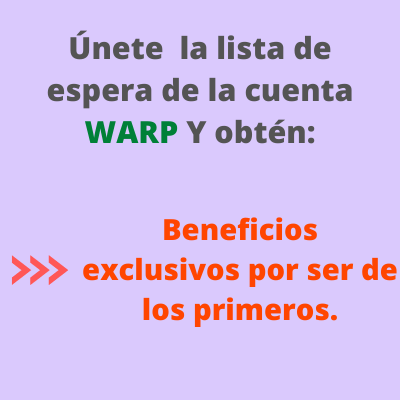 En esta imagen decimos cuales son los beneficios de unirse a Warp