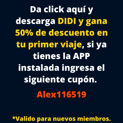 Como ganar 50 pesos usando DIDI México por primera vez