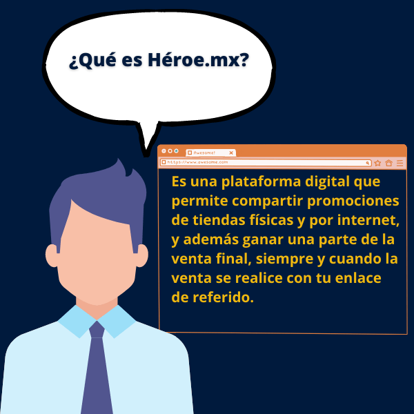 Es una plataforma digital que permite compartir promociones de tiendas físicas y por internet, y además ganar una parte de la venta final, siempre y cuando la venta se realice con tu enlace de referido.