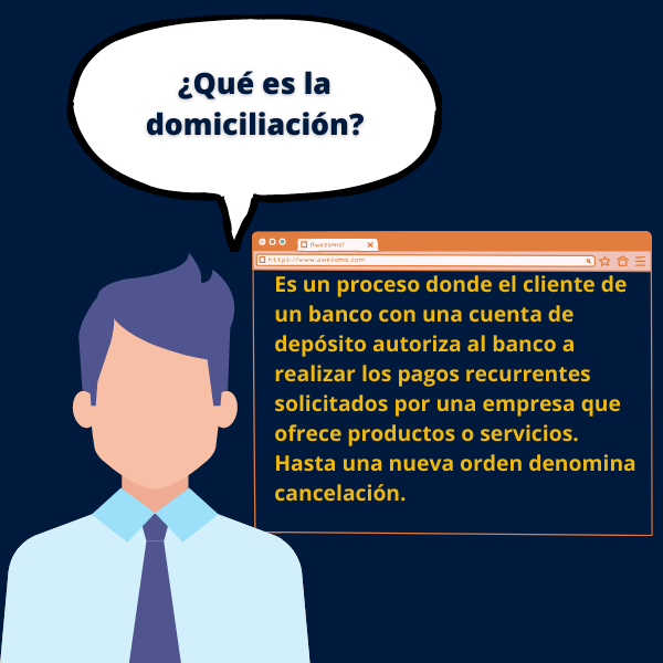 Es un proceso donde el cliente de un banco con una cuenta de depósito autoriza al banco a realizar los pagos recurrentes solicitados por una empresa que ofrece productos o servicios. Hasta una nueva orden denomina cancelación.