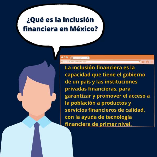 En esta imagen explicamos que es la  inclusión financiera en México