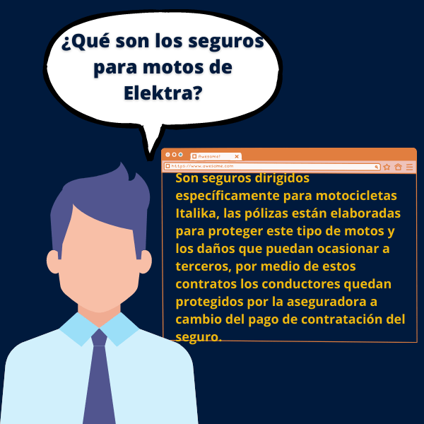 Son seguros dirigidos específicamente para motocicletas Italika, las pólizas están elaboradas para proteger este tipo de motos y los daños que puedan ocasionar a terceros, por medio de estos contratos los conductores quedan protegidos por la aseguradora a cambio del pago de contratación del seguro.