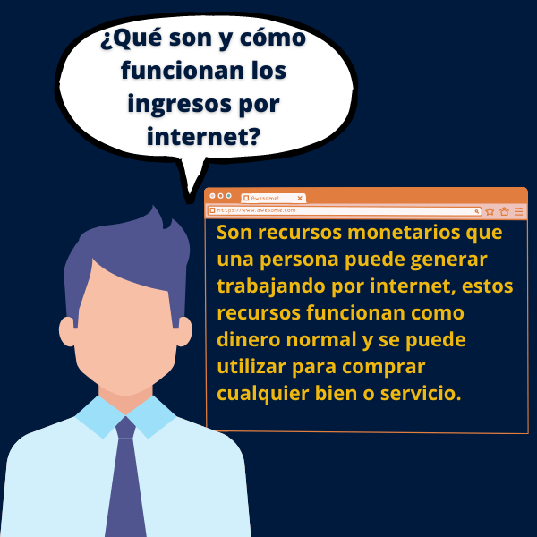 Son recursos monetarios que una persona puede generar trabajando por internet, estos recursos funcionan como dinero normal y se puede utilizar para comprar cualquier bien o servicio.