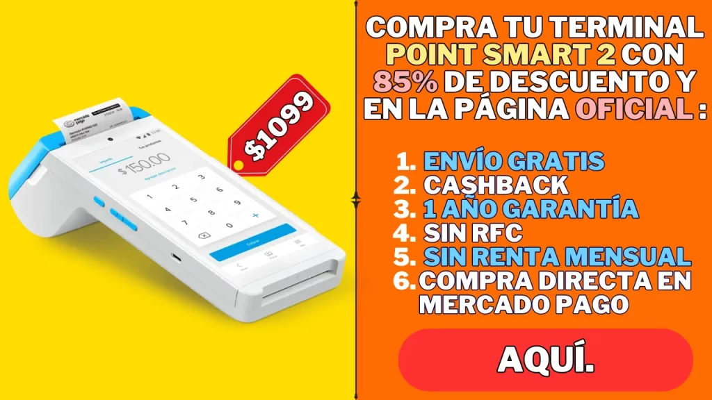 Terminal Point SMART con descuento en la página oficial de Mercado Pago
