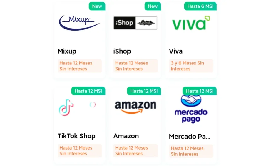 Meses sin intereses de la DIDICARD Meses sin intereses de la DIDICARD