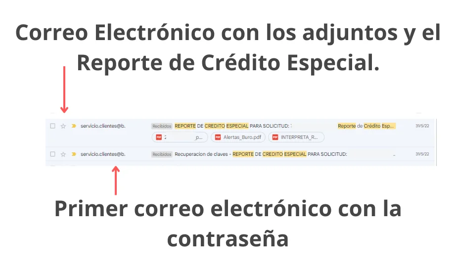 Como encontrar la contraseña para abrir el reporte de crédito especial