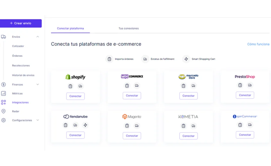 tiendas en las que se puede implementar  skydropx