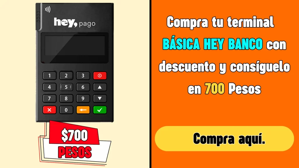 Terminal Básica de hey banco para pequeños negocios