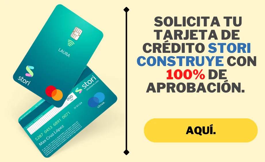 Solicita la tarjeta de crédito STORI Construye