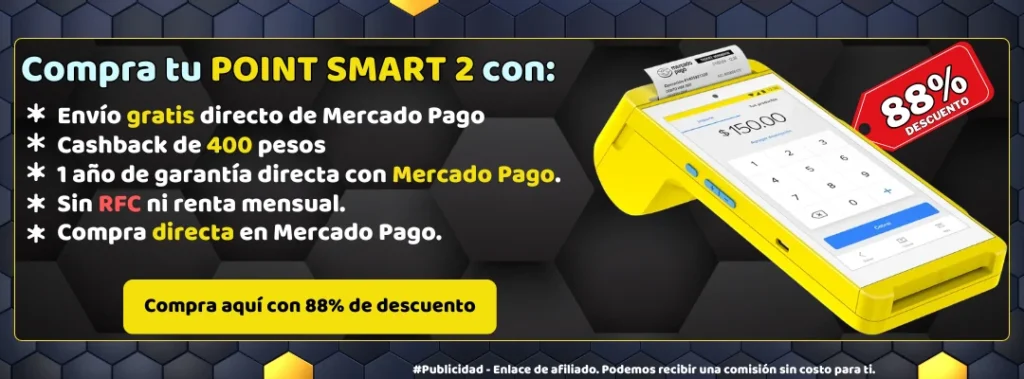Terminal Point SMART con descuento en la página oficial de Mercado Pago Terminal Point Smart 2 de Mercado Pago