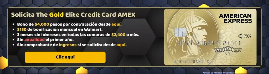 Solicita The Gold Elite Credit Card AMEX Referidos American Express TGECC