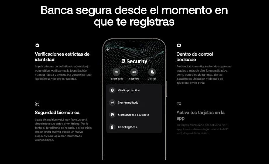 Seguridad de la cuenta Revolut